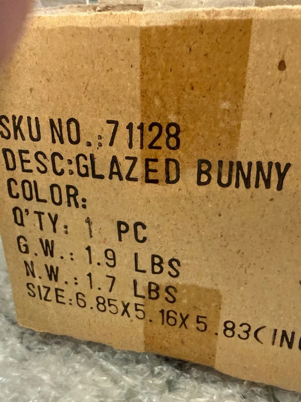 New in Box Home and Garden Party Glazed Bunny Bix